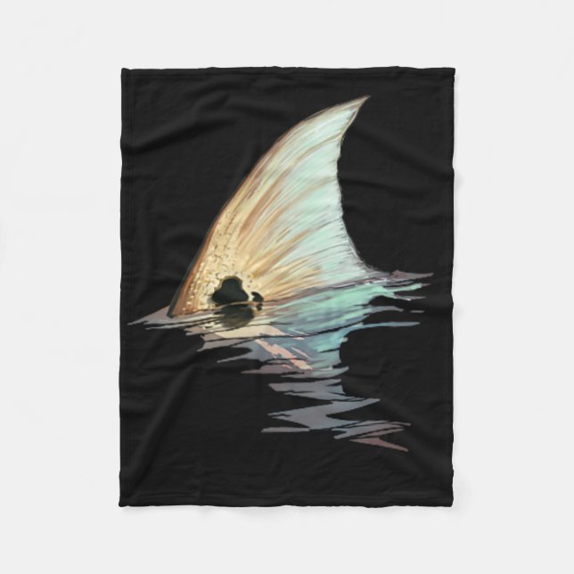 Couverture Polaire Chemise de poisson tambour rouge queue de poisson  (Devant)