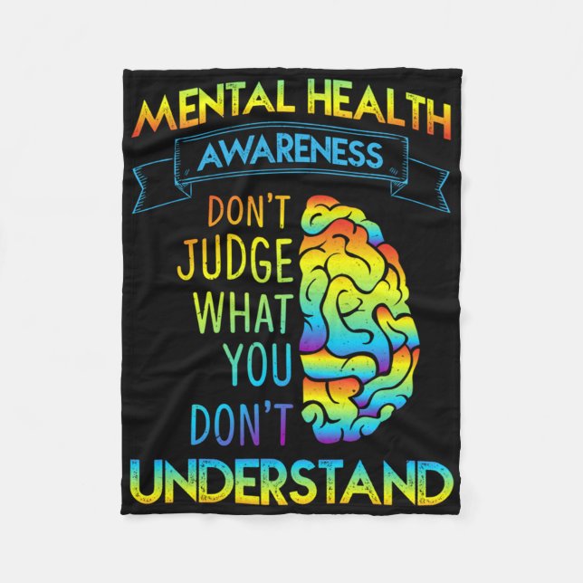 Couverture Polaire Chemise De Sensibilisation À La Santé Mentale Fin  (Devant)