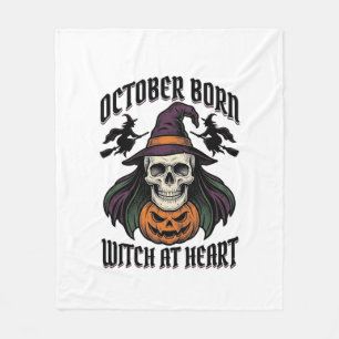 Couverture Polaire Chemise de sorcière d'octobre Vintage Halloween An