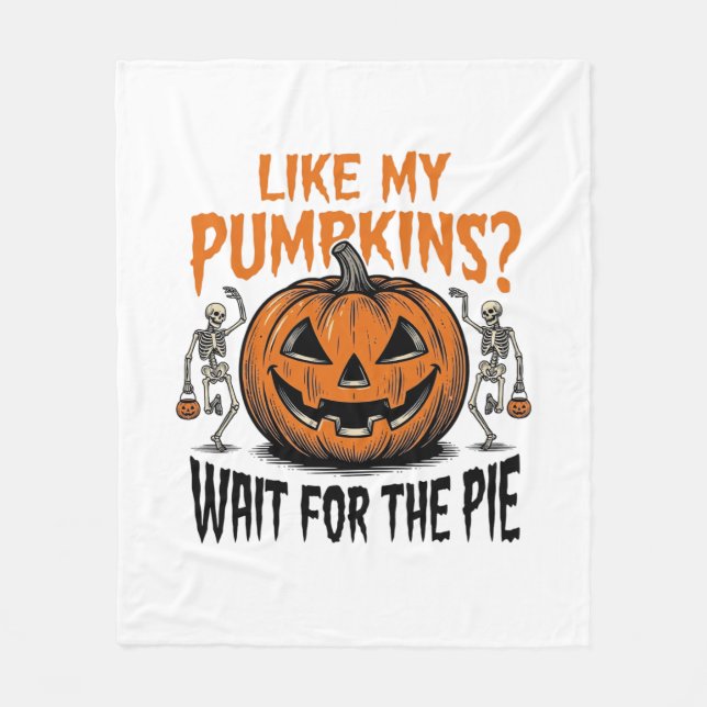 Couverture Polaire Chemise drôle de squelette de citrouille d'Hallowe (Devant)