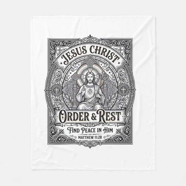 Couverture Polaire Chemise graphique chrétienne Jésus Débarrasse Mais (Devant)