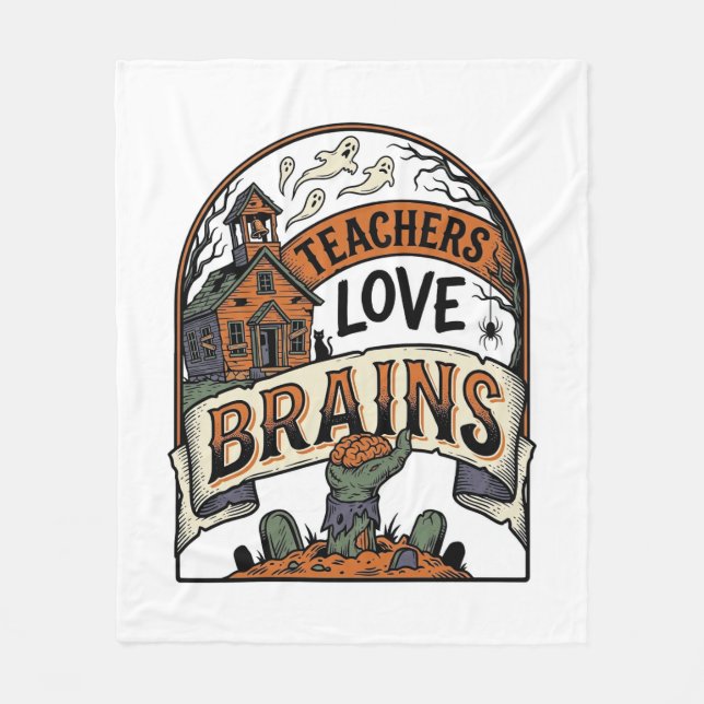 Couverture Polaire Chemise Halloween Enseignant Les Enseignants Aimen (Devant)
