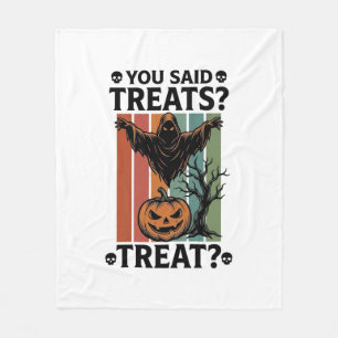 Couverture Polaire Chemise Halloween Fantôme avec Pun de friandise ef