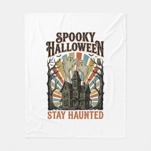 Couverture Polaire Chemise Halloween Maison Hantée avec Fantôme Vinta
