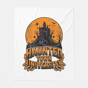 Couverture Polaire Chemise Halloween Vintage Université de la ville h