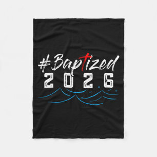 Couverture Polaire Chemise Hashtag Baptisé 2026 Chemise de Baptême Di