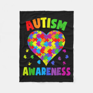 Couverture Polaire Chemise Heart World Autism Awareness 2 avril 2021