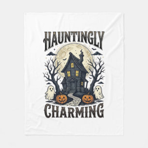 Couverture Polaire Chemise Maison Hantée Vintage Cottage Halloween De