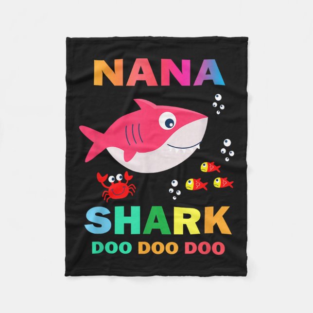 Couverture Polaire Chemise Nana Shark, Cadeau De Fête des pères De L' (Devant)