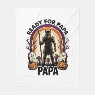 Couverture Polaire Chemise Papa Halloween Vintage Cimetière Coucher d