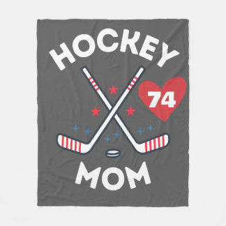 Couverture Polaire Chemise personnalisée de maman de hockey avec le n