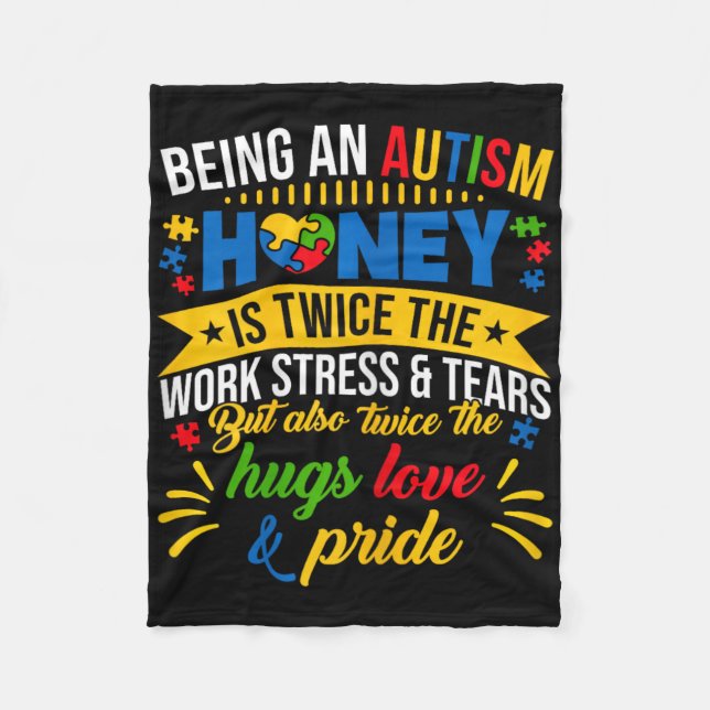 Couverture Polaire Chemise Sensibilisation sur l'autisme Drôle Être U (Devant)