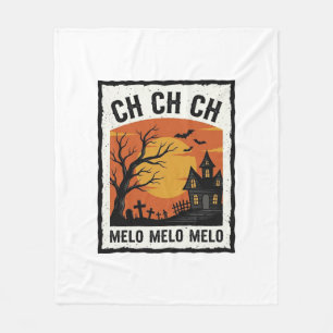 Couverture Polaire Chemise silhouette d'arbre hanté Halloween vintage