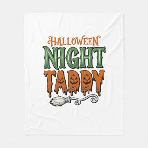 Couverture Polaire Chemise Taddy Nuit Halloween Vintage Balai de Sorc