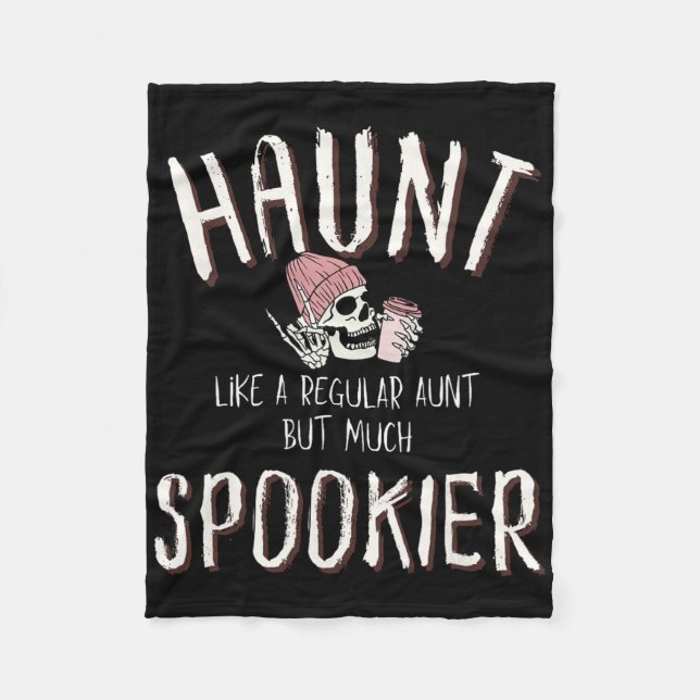 Couverture Polaire Chemise Tante Halloween (Devant)