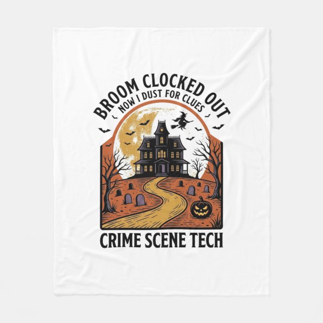 Couverture Polaire Chemise Technicien de Scène de Crime Drôle Hallowe (Devant)