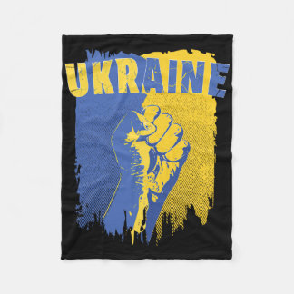 Couverture Polaire Chemise ukrainienne Drapeau ukrainien Poing Patrio