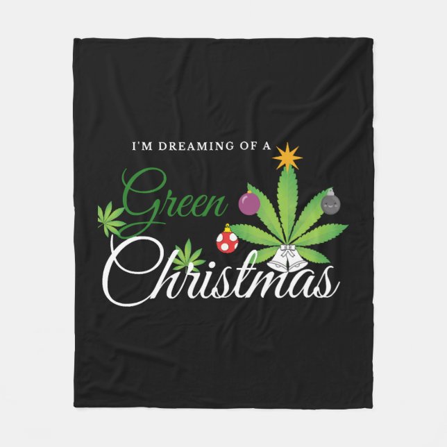 Couverture Polaire Chemise verte de Noël (Devant)