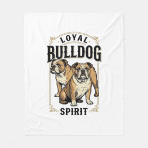 Couverture Polaire Chemise Vintage Bulldog Twin Bulldogs Gravure Tee_