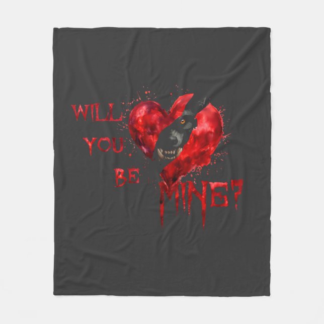 Couverture Polaire Chemise WIll You Be Mine Valentine (Devant)
