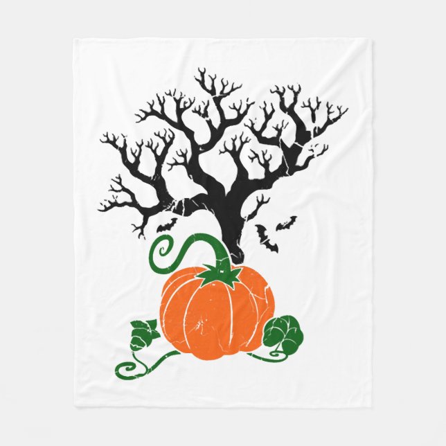 Couverture Polaire Chemises d'automne de l'arbre d'Halloween Sweatshi (Devant)