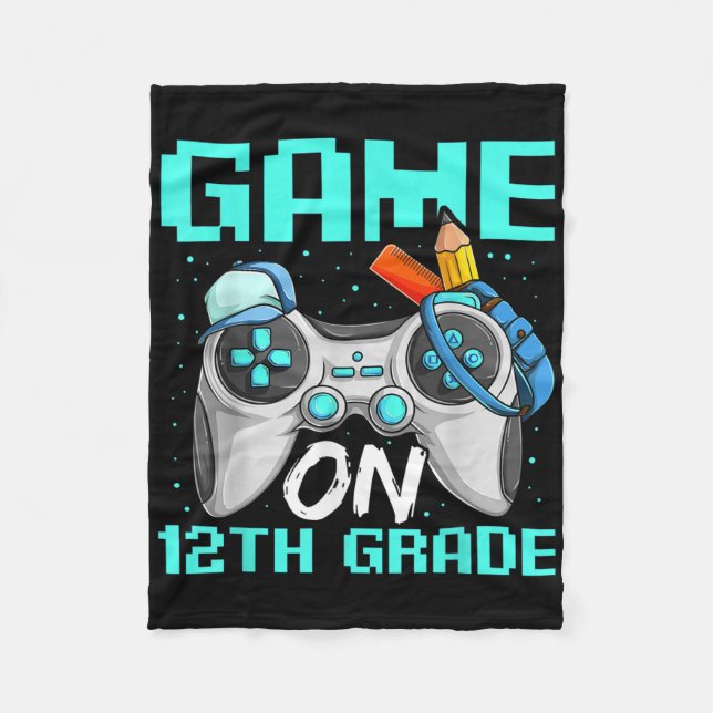 Couverture Polaire Chemises de douzième année Game On, dos de garçon  (Devant)