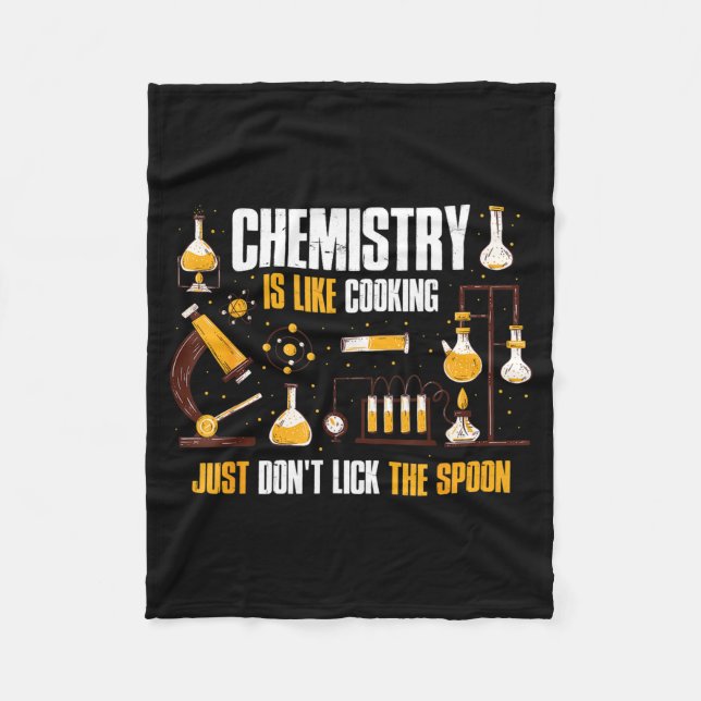 Couverture Polaire Chemistry Is Like Cooking Just Don't Lick The Son  (Devant)