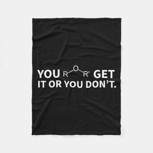 Couverture Polaire Chemistry Pun You Ether Get It Or You Don't  (Devant)