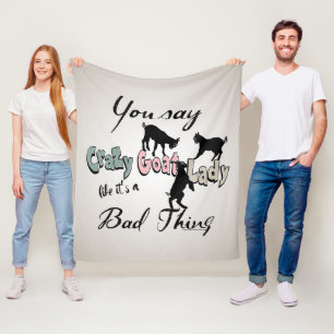 Couverture Polaire CHÈQUE Dame de chèvre folle par GetYerGoat™