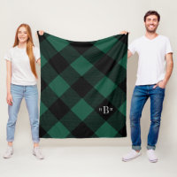 Chèque de Buffle Vert Monogramme à trois lettres