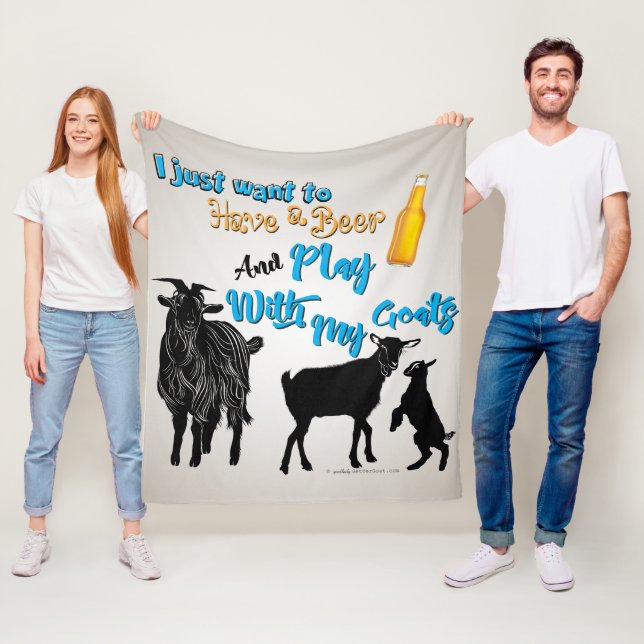 Couverture Polaire CHÈQUE | Je veux juste boire de la bière jouer ave (En situation)