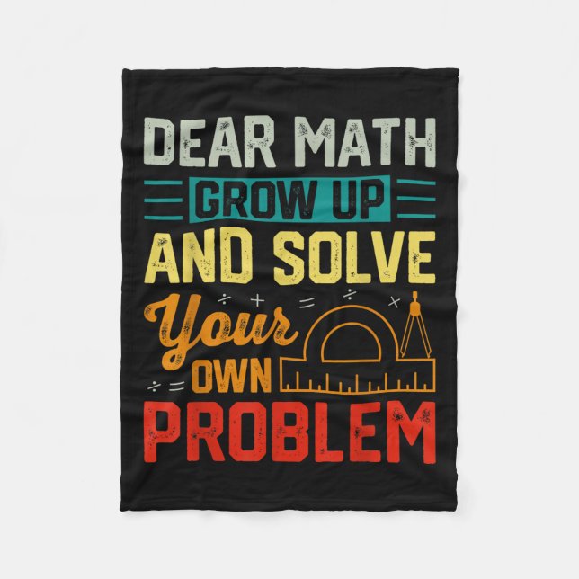 Couverture Polaire Cher Math Augmenter Funny Problème Résoudre Nerdy  (Devant)