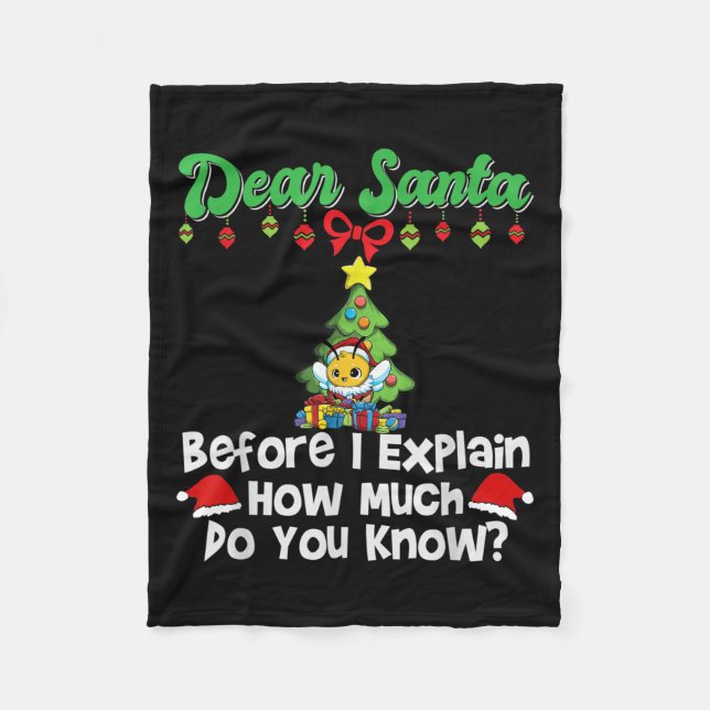 Couverture Polaire Cher Père Noël Avant D'Expliquer Combien Vous Save (Devant)