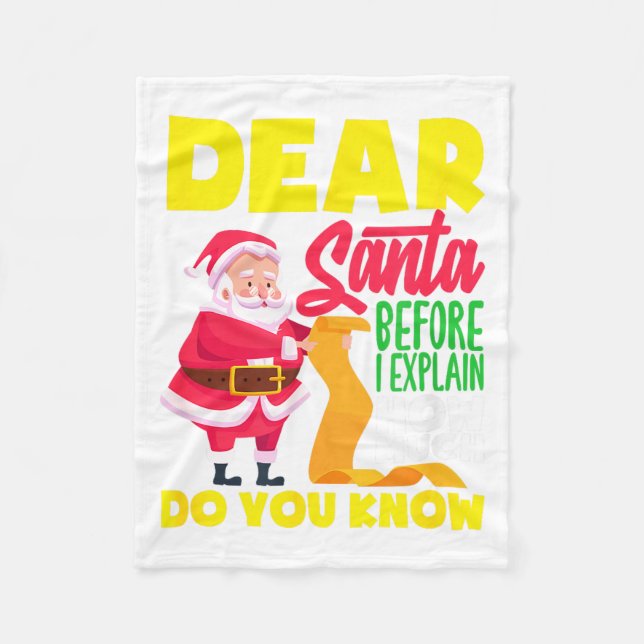 Couverture Polaire Cher Père Noël avant d'expliquer combien vous save (Devant)