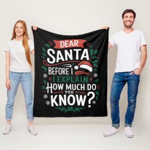 Couverture Polaire Cher Père Noël avant que je n'explique combien sav