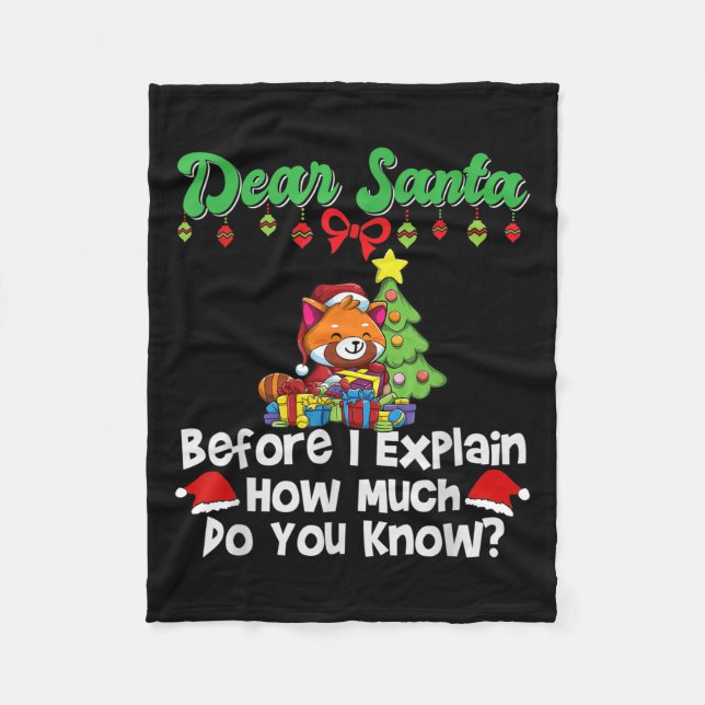 Couverture Polaire Cher Père Noël avant que j'explique combien savez- (Devant)