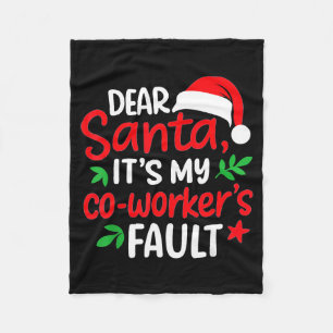 Couverture Polaire Cher Père Noël C'est La Faute De Mon Collègue