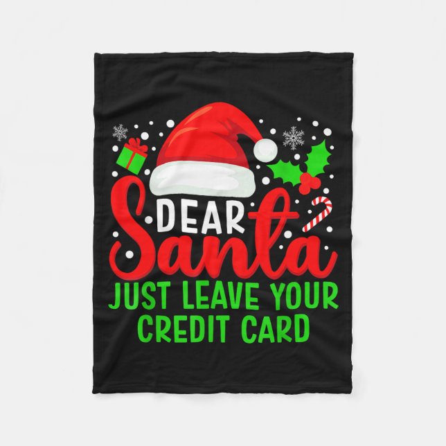 Couverture Polaire Cher Père Noël Laissez Simplement Votre Carte De C (Devant)