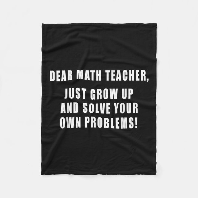 Couverture Polaire Cher professeur de mathématiques juste grandir Cit (Devant)