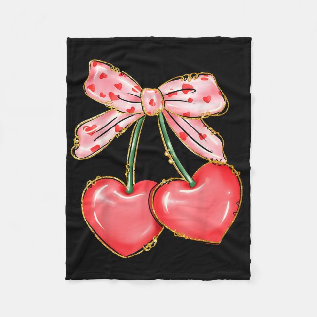 Couverture Polaire Cherry Et Coquette Je T'Aime Cherry Beaucoup Valen (Devant)