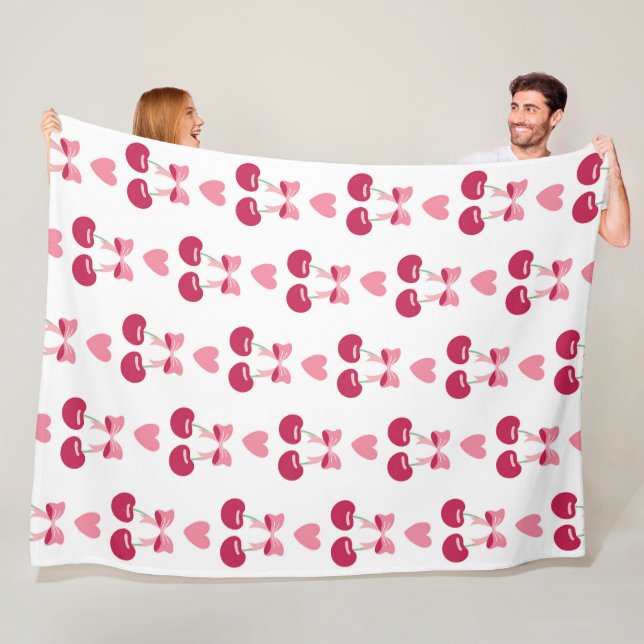 Couverture Polaire Cherry Love Charm (En situation)