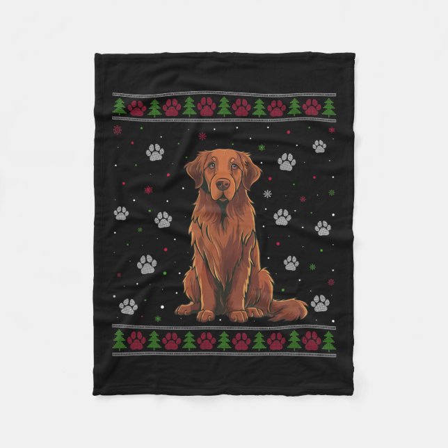 Couverture Polaire Chesapeake Bay Retriever Chandail de Noël chien an (Devant)