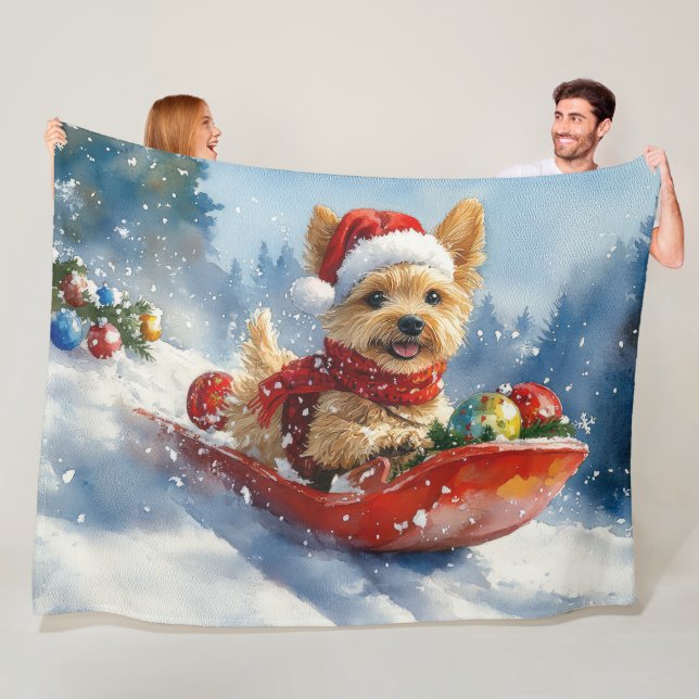 Couverture Polaire Chesapeake Bay Terrier Dog dans Sledge Noël (En situation)