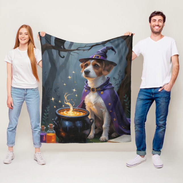 Couverture Polaire Chesapeake Bay Terrier Fantaisie d'Halloween  (En situation)