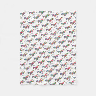 Couverture Polaire Cheval Arc En Ciel Pour Les Filles