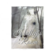 Cheval Blanc Portrait Peinture Art Personnalisé