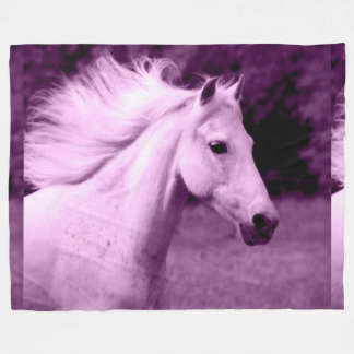 Couverture Polaire Cheval blanc pourpre