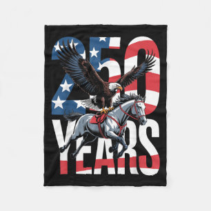 Couverture Polaire Cheval Clydesdale aigle américain 250e anniversair