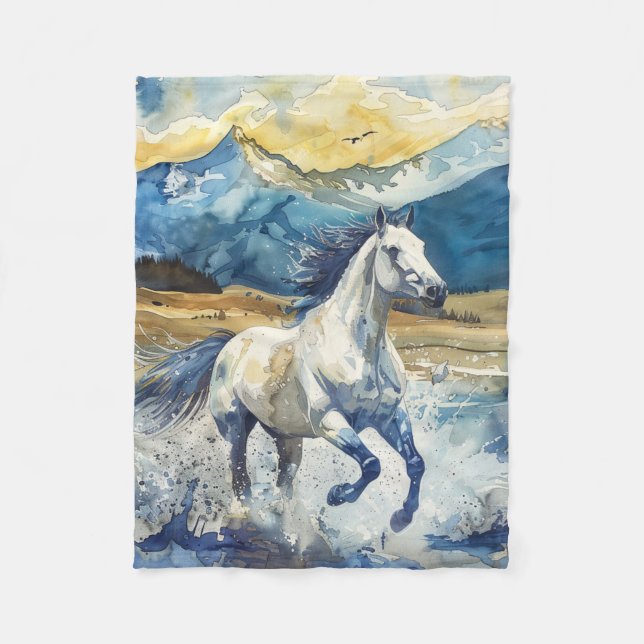Couverture Polaire Cheval de montagne (Devant)