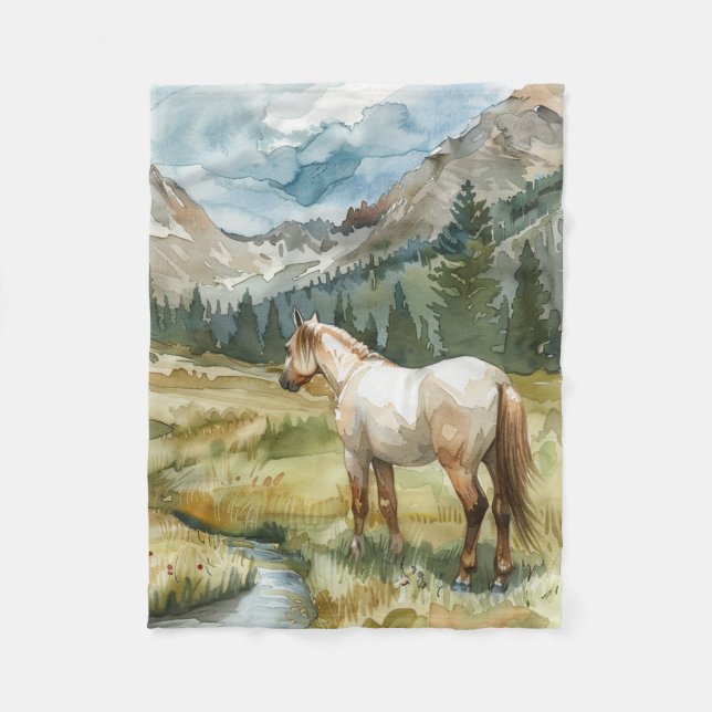 Couverture Polaire Cheval de montagne (Devant)